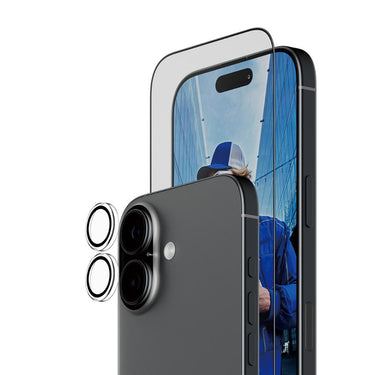 PanzerGlass 2-in-1 Ulte Wide Fit Screen Protector and Hoops®Camera Lens Protector Bundle for iPhone